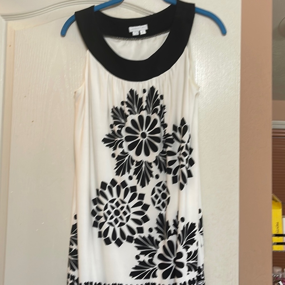 Black & white dress.